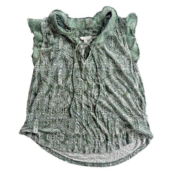 Lucky Brand Tops - Lucky Brand Womens Shirt Size Medium Multicolor Floral Print Tie Front Flowy